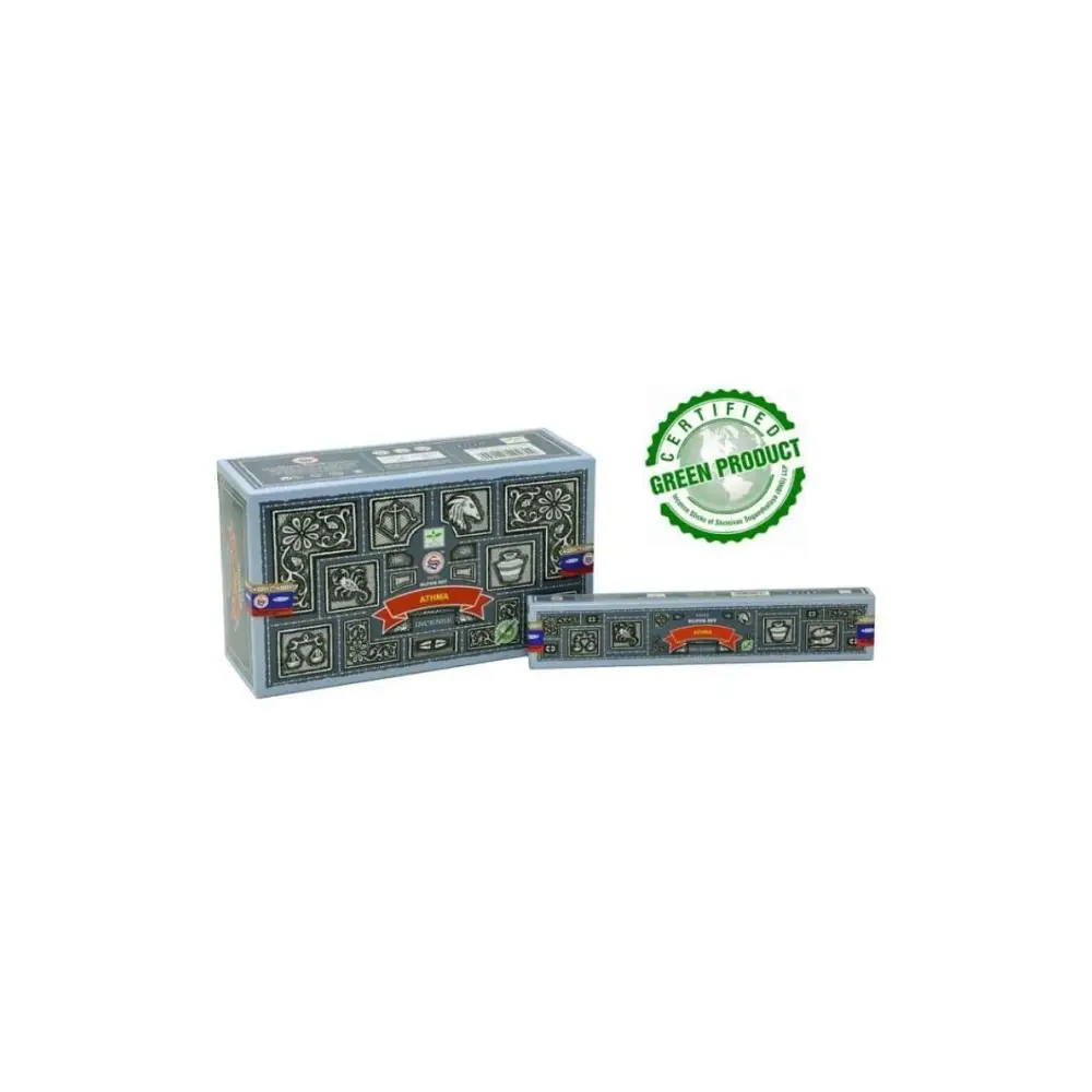 Athma Satya Räucherstäbchen: graue Box mit Afrika-Banner für innere Ruhe