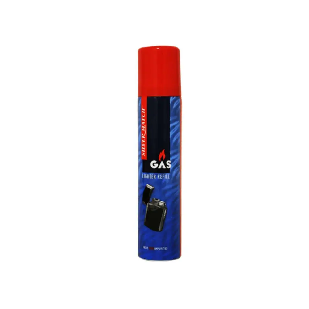 Rotes und blaues Universal Feuerzeuggas Butane Gas 90 ml mit kraftvoller Flamme