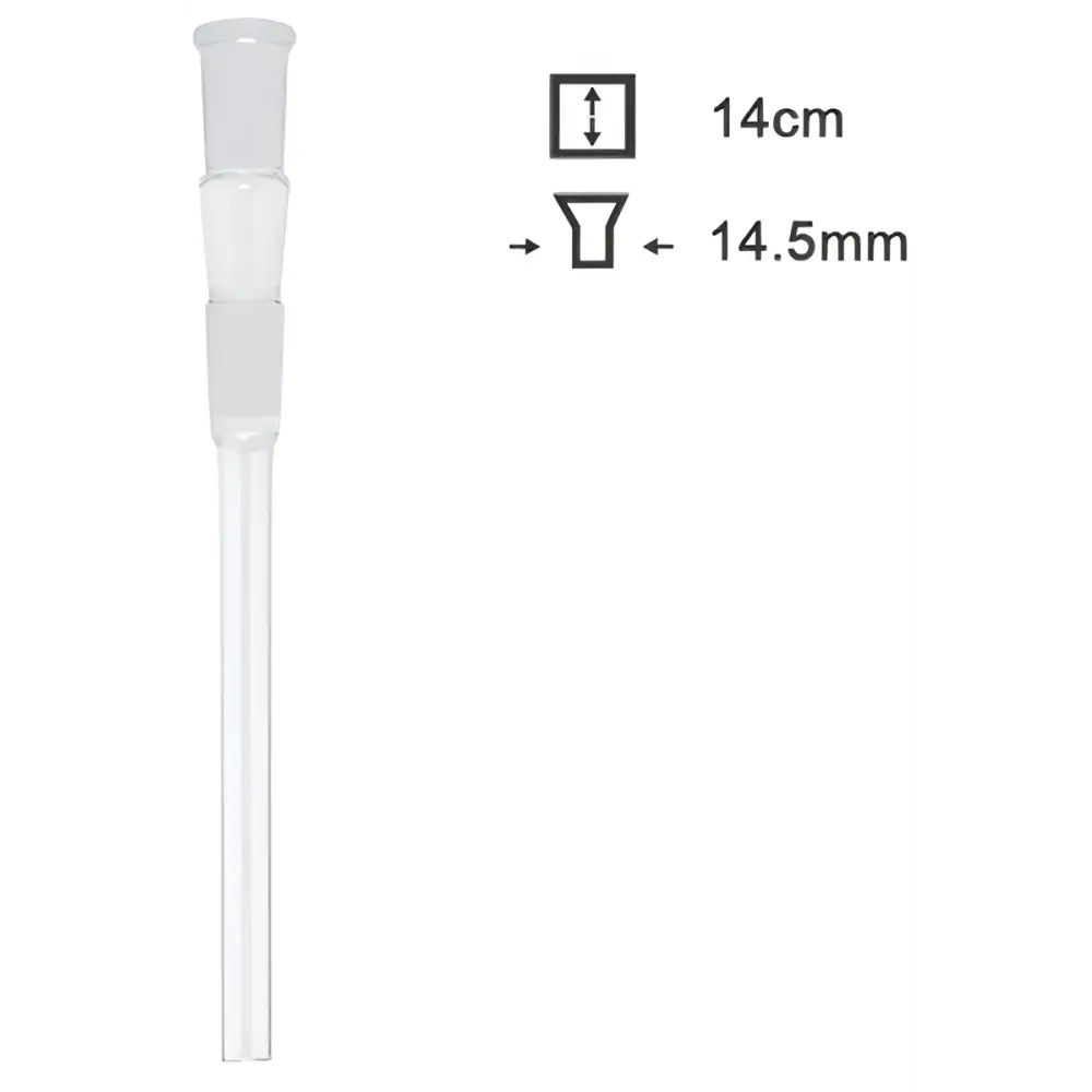 Glaschillum 14 cm Länge 14,5 mm Schliff für Headshop, konisch getapert