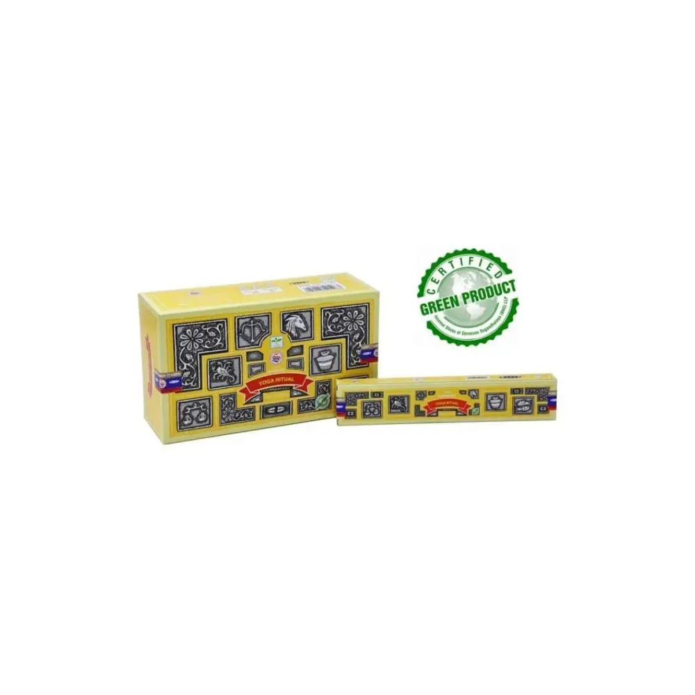 Yoga Ritual Räucherstäbchen: Gelbes Kasten mit Kerala-Ritual-Label