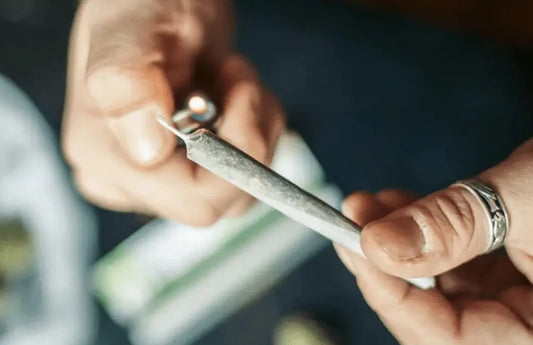 Silberne Blunt-Hülse zwischen Fingern, Blunt vs Joint Unterschied