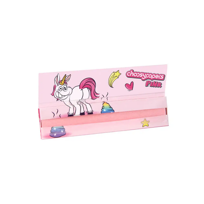 Choosypapers King Size Slim Puking Unicorn Pink Papers mit Regenbogenkacke