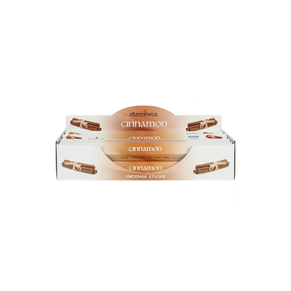 Elements Cinnamon Zimt Räucherstäbchen Box mit Zimtstangen Design