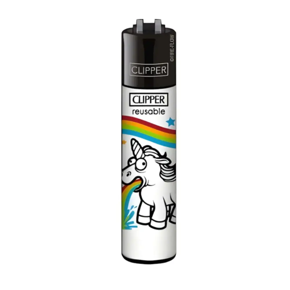 Clipper Feuerzeug Vomit Unicorn mit Regenbogenrauch-Einhorn
