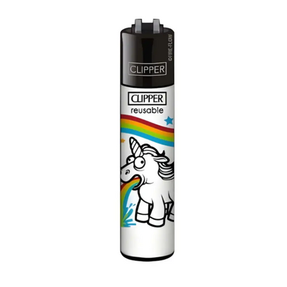 Clipper Feuerzeug Vomit Unicorn mit Regenbogenrauch-Einhorn
