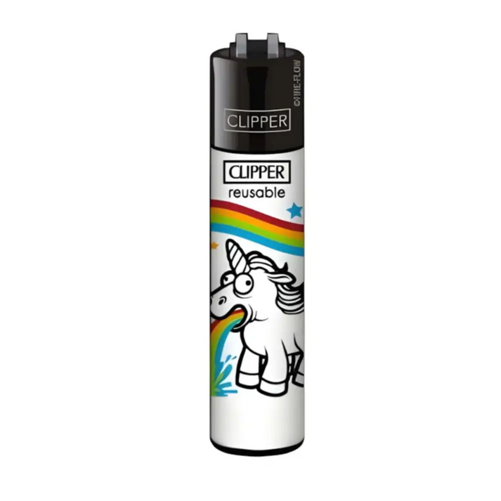 Clipper Feuerzeug Vomit Unicorn mit Regenbogenrauch-Einhorn