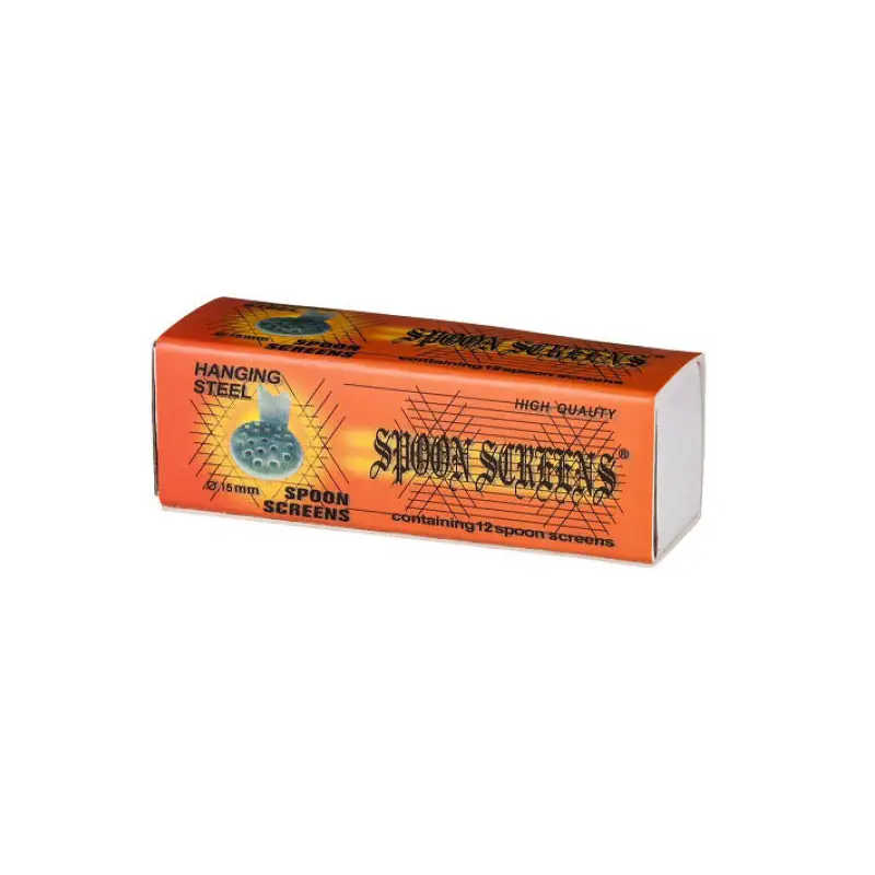 Einhängesieb Stahl 15mm 12 Stück orangener Karton Headshop