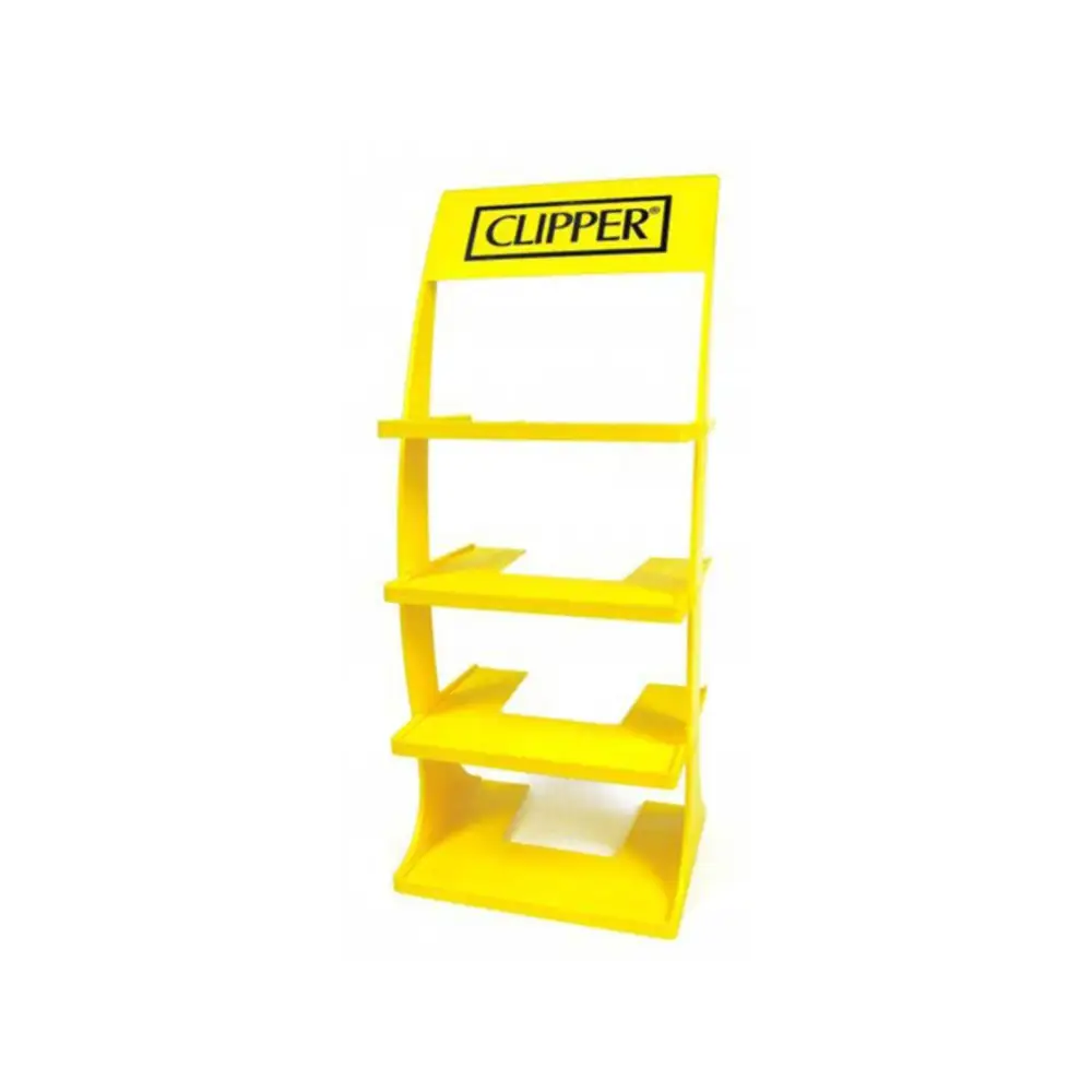 Heller gelber Clipper Tower Aufsteller für 48er Trays mit Clipper Logo