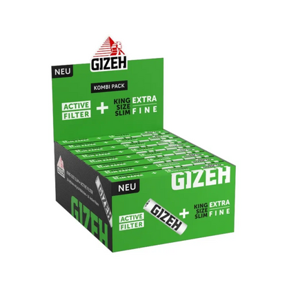 Gizeh Black King Size Extra Slim mit Active Filter, Headshop Pack