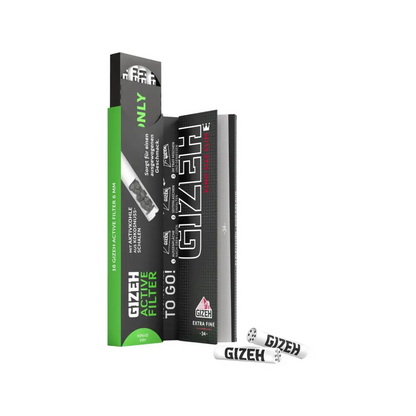 Gizeh Black Extra King Size Slime + Active Filter weiße Zylinder mit Perforation