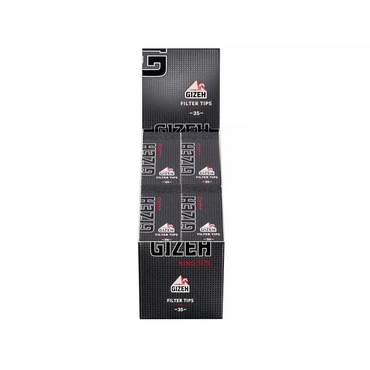 Gizeh Black Filter Tips King Size 35 Blatt im Verkaufsdisplay