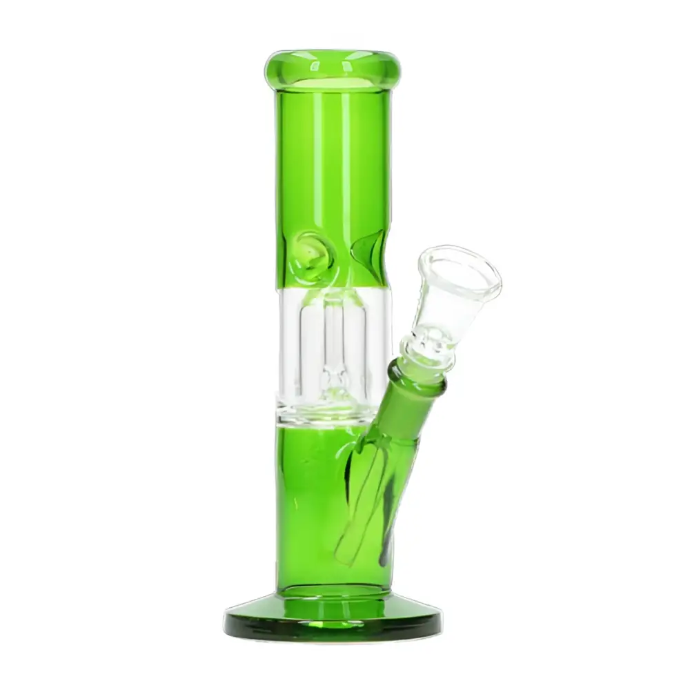 Transparente Glasbong Ice Percolator Zylinder grün 20,5 cm Headshop