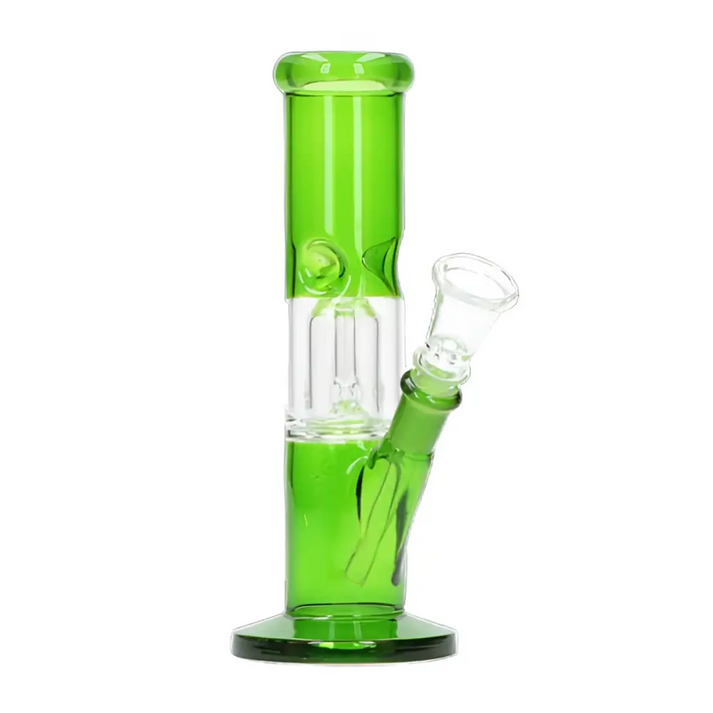 Transparente Glasbong Ice Percolator Zylinder grün 20,5 cm Headshop