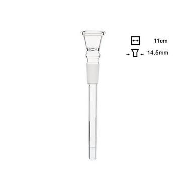 Glaschillum Länge 11 cm Schliff 14,5 mm mit Silikon-Griff für Headshop