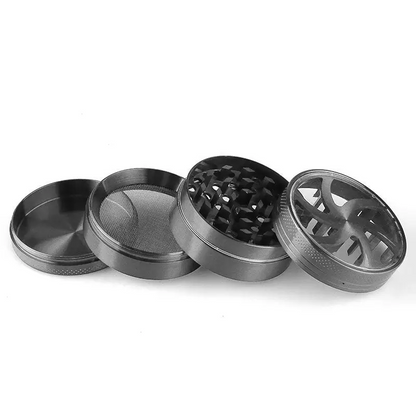 Spiral Star 4-tlg Grinder mattschwarz metallic Headshop Grinder