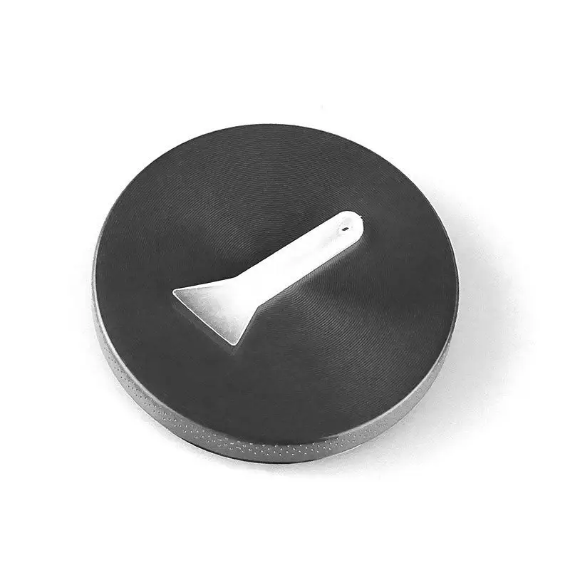 Schwarzer magnetischer Deckel mit Silber-Schaber für Grinder Spiral Star 4-tlg Headshop