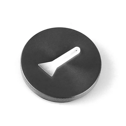 Schwarzer magnetischer Deckel mit Silber-Schaber für Grinder Spiral Star 4-tlg Headshop