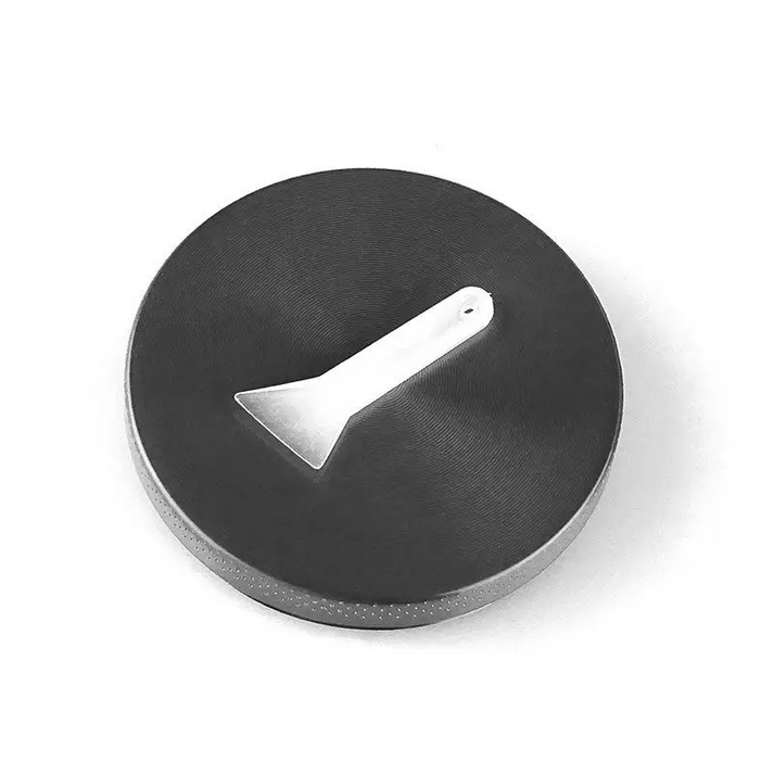 Schwarzer magnetischer Deckel mit Silber-Schaber für Grinder Spiral Star 4-tlg Headshop