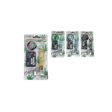 Chillimit Glasbong im Handpfeifen-Set mit Grinder – Headshop
