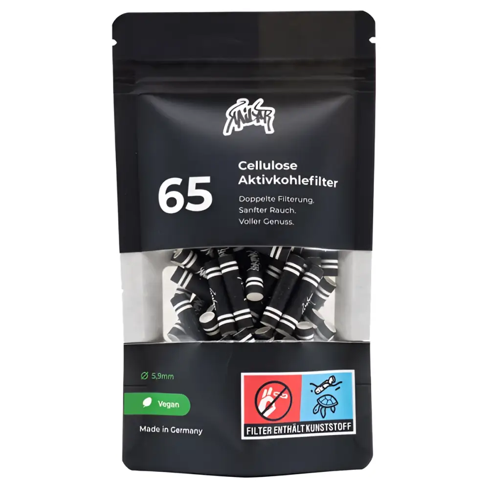 Kailar schwarz Slim 65er Pack schwarze Filtersticks im Headshop
