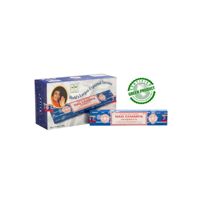 Nag Champa Original Satya Räucherstäbchen mit Gründerporträt