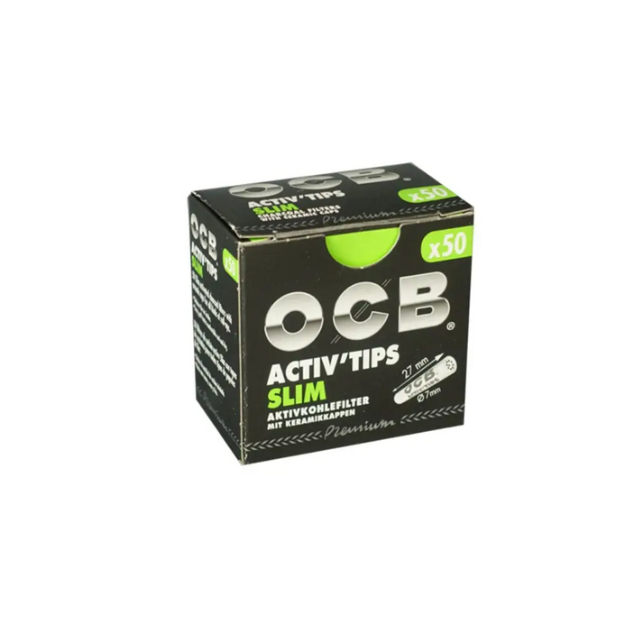OCB Active Filter Black 7 mm lime grün Headshop 50 Stück Box