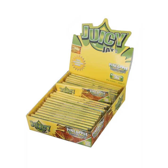 Gelbe Kartonbox Pineapple Juicy Jay´s Papers 32 Blatt Ananas king size headshop