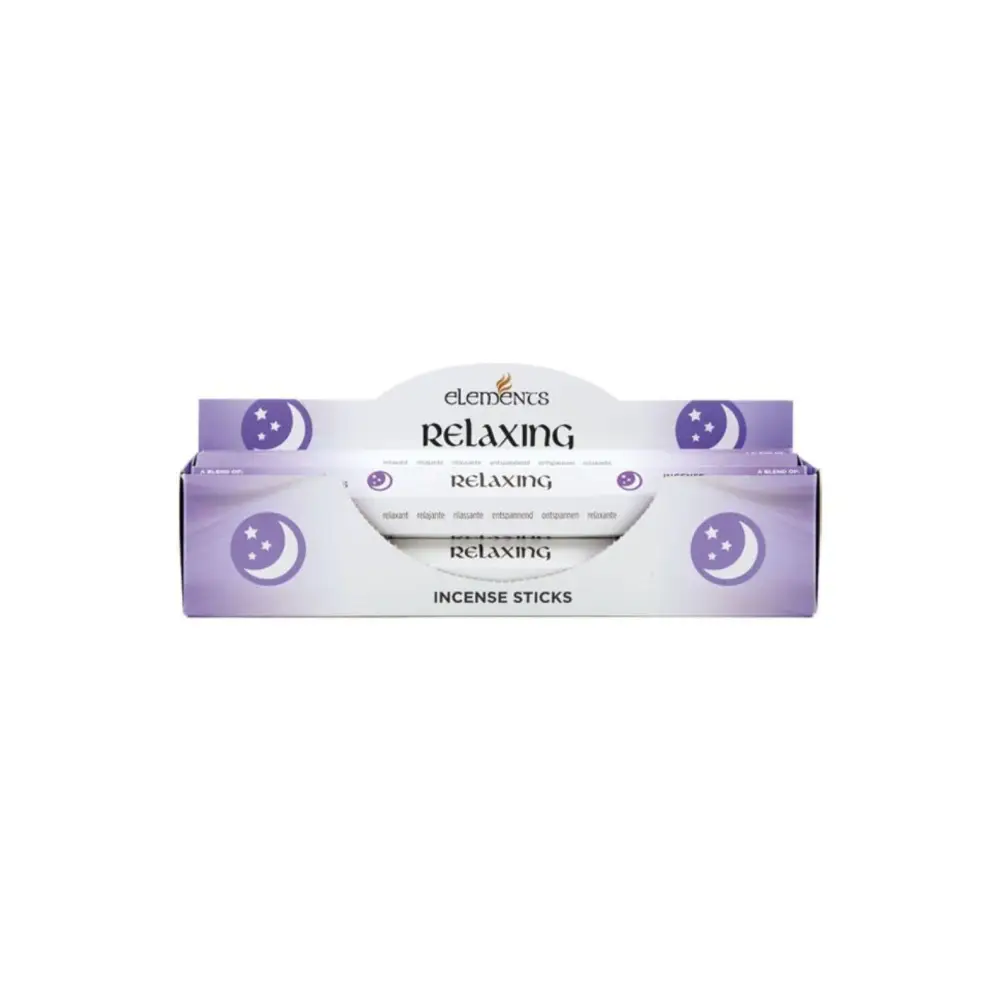 Elementcs Entspannung Räucherstäbchen Box lila-weiß Mond-Sterne