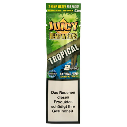 Juicy Hemp Wraps Tropical von Jays Blunts, 2 Stück, zipverschluss