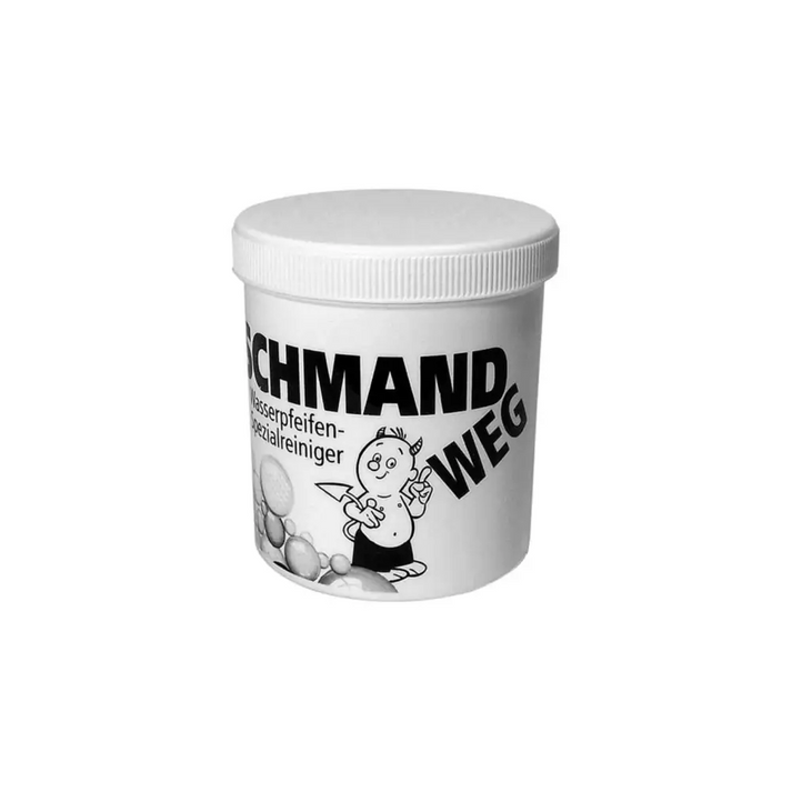 Wasserpfeifenreiniger Schmand weg mit Teufel-Motiv, weißer Headshop-Behälter