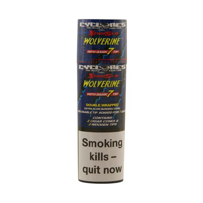 Wolverine Cyclones Xtra Slo Blunt im Headshop, dunkelblau-schwarzes Paket